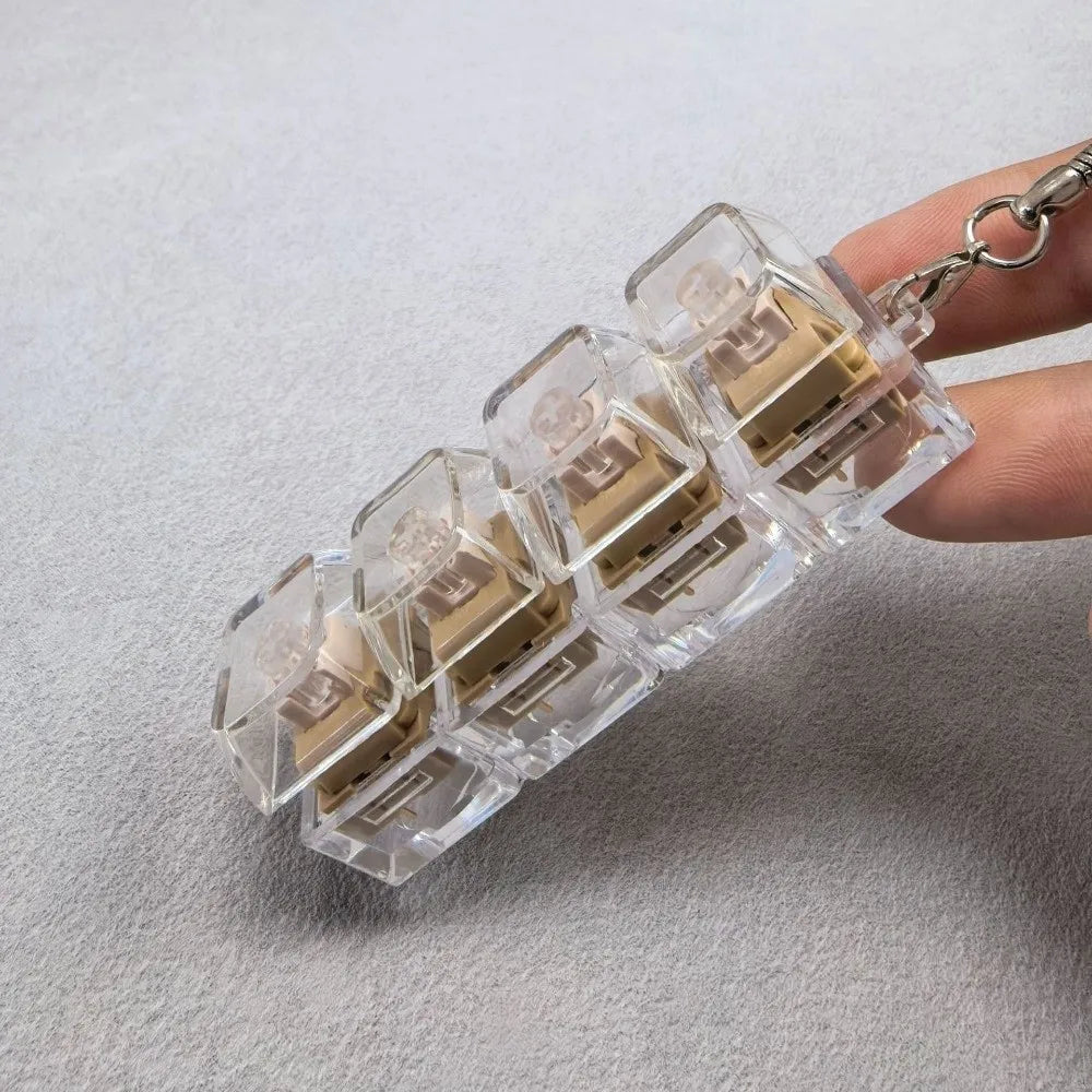 Pocket Keyboard Clicker™ – Satisfying Stress Relief Fidget Keychain with Light